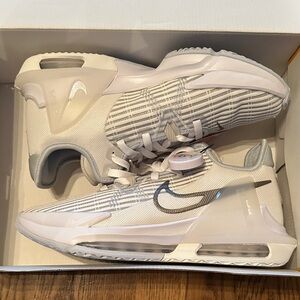 LeBron Witness VI basketball shoe Summit white and Pewter Brand new w/tags